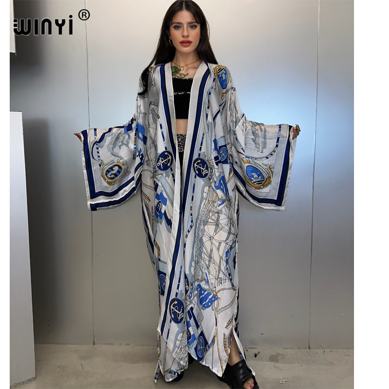 WINYI กิโมโนฤดูร้อน kaftan bea - Cover Up Kaftan บทวิจารณ์และราคา