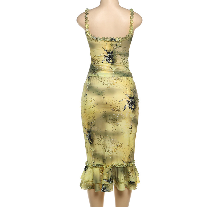 ชุดเดรสผู้หญิง 2 ชิ้น ลายดอกไม - Midi Skirt Floral บทวิจารณ์และราคา