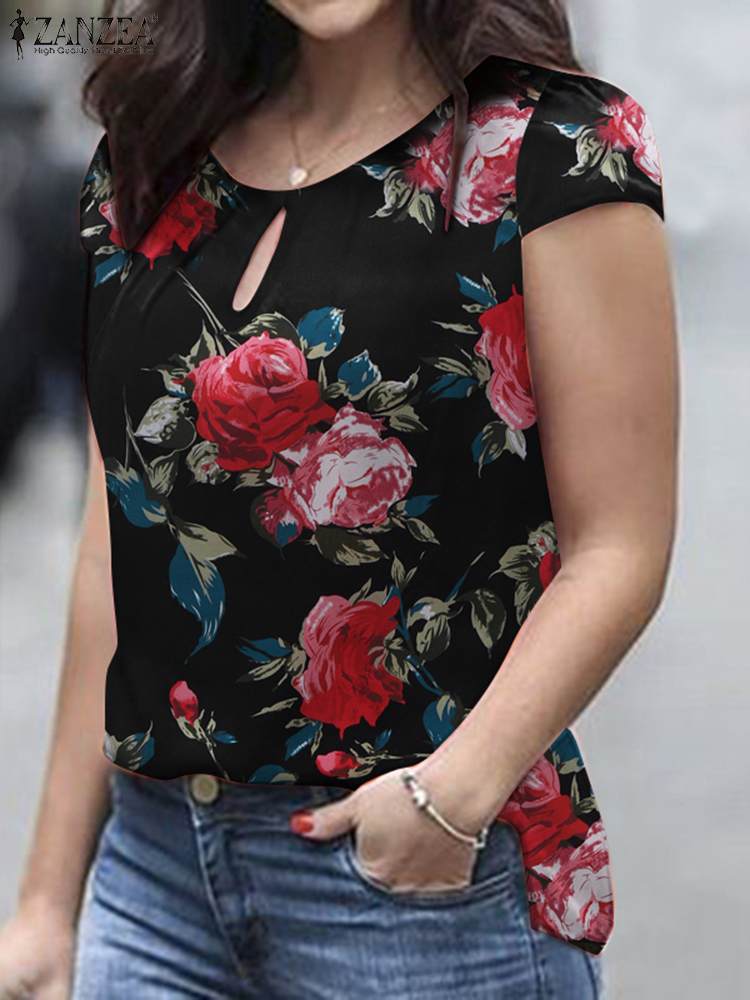 ZANZEA ฤดูร้อนโบฮีเมียนแขนสั้น - Romper Floral Print บทวิจารณ์และราคา