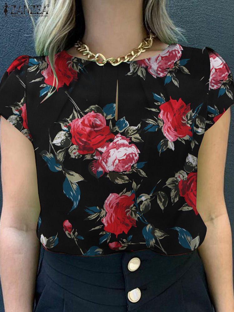 ZANZEA ฤดูร้อนโบฮีเมียนแขนสั้น - Romper Floral Print บทวิจารณ์และราคา