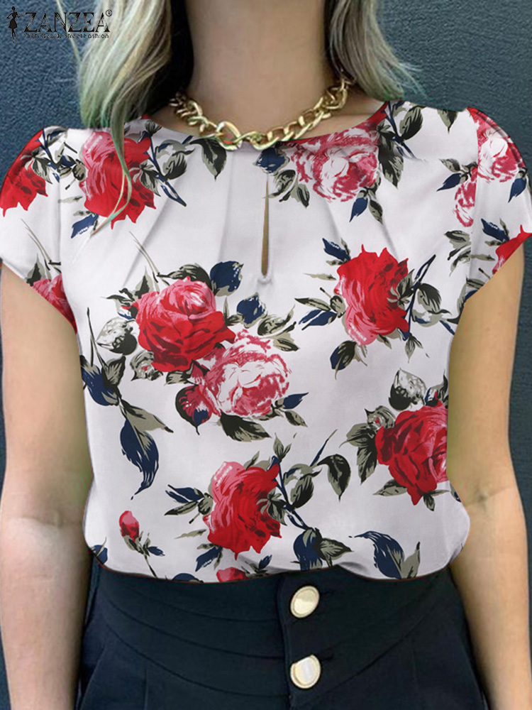 ZANZEA ฤดูร้อนโบฮีเมียนแขนสั้น - Romper Floral Print บทวิจารณ์และราคา
