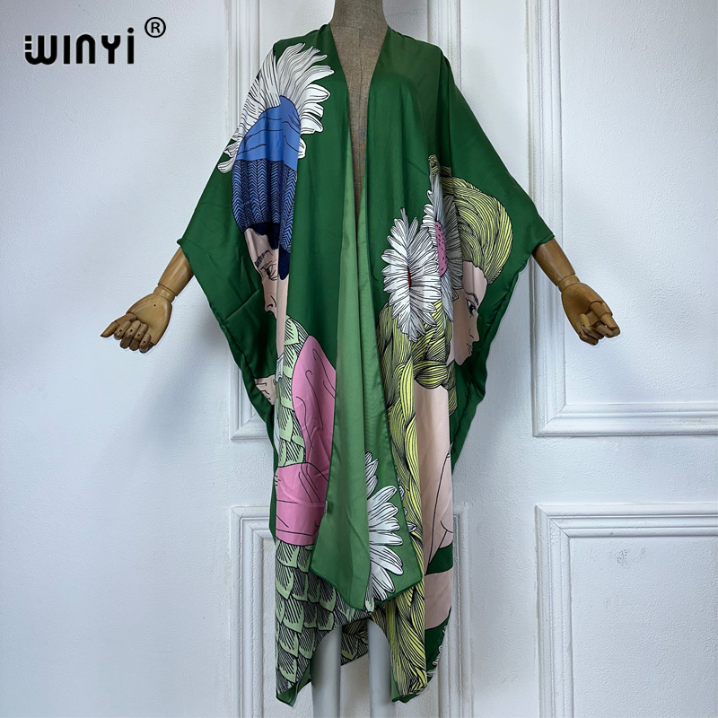 WINYI boho พิมพ์กิโมโนเซ็กซี่เ - Cover Up Kaftan บทวิจารณ์และราคา