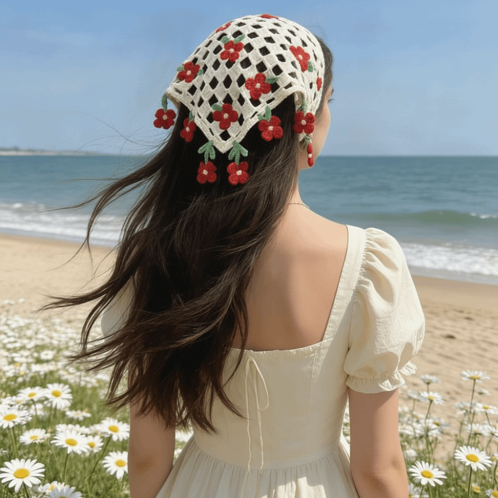 ที่คาดผมถักลายดอกไม้หวานๆ สไตล - Headband Summer Knit บทวิจารณ์และราคา
