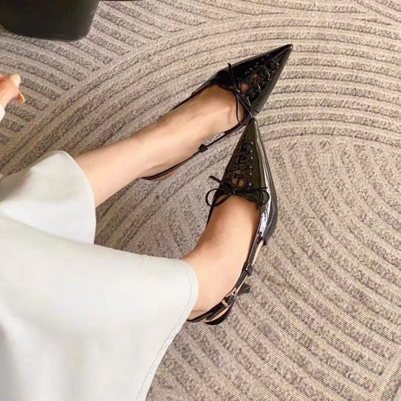 รองเท้าส้นสูงแบบยุโรป ปลายแหลม - Sandal Strappy Heeled บทวิจารณ์และราคา