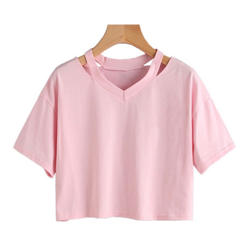 เสื้อยืดคอวีแขนสั้นของผู้หญิงท - Blouse Off Shoulder บทวิจารณ์และราคา