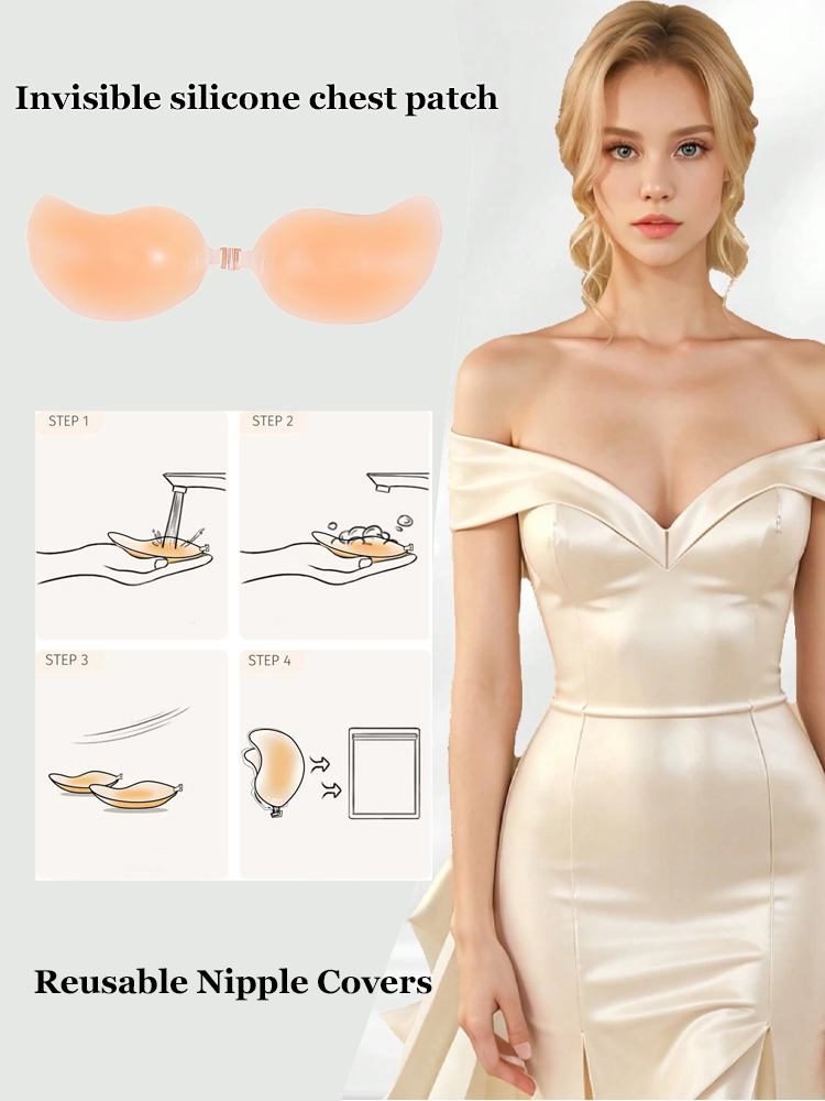 แผ่นปิดจุกนมซิลิโคนแบบใช้ซ้ำได - Bralette Triangle Set บทวิจารณ์และราคา
