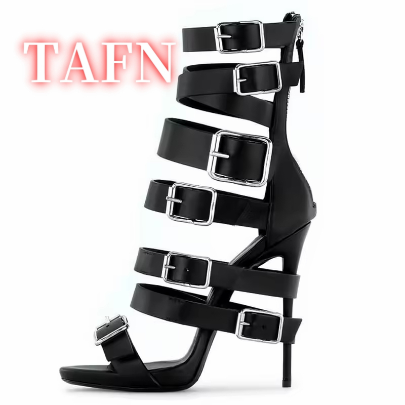 รองเท้าส้นสูงแบบรัดส้นแฟชั่นสไ - Sandal Strappy Heeled บทวิจารณ์และราคา